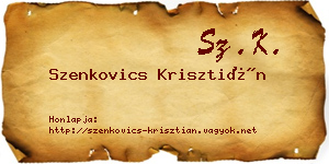 Szenkovics Krisztián névjegykártya