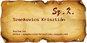 Szenkovics Krisztián névjegykártya