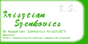 krisztian szenkovics business card